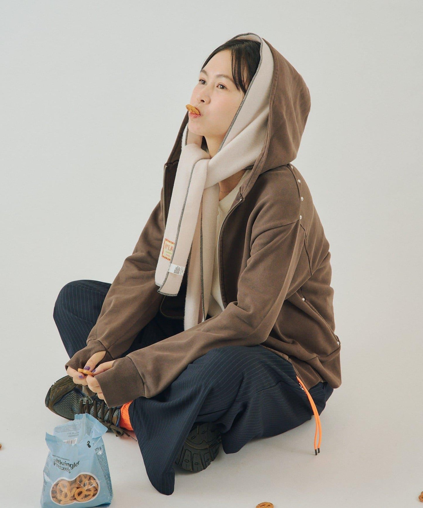 【WHIMSIC/2尺碼可選】水洗染色鉚釘衛衣拉鍊連帽衫