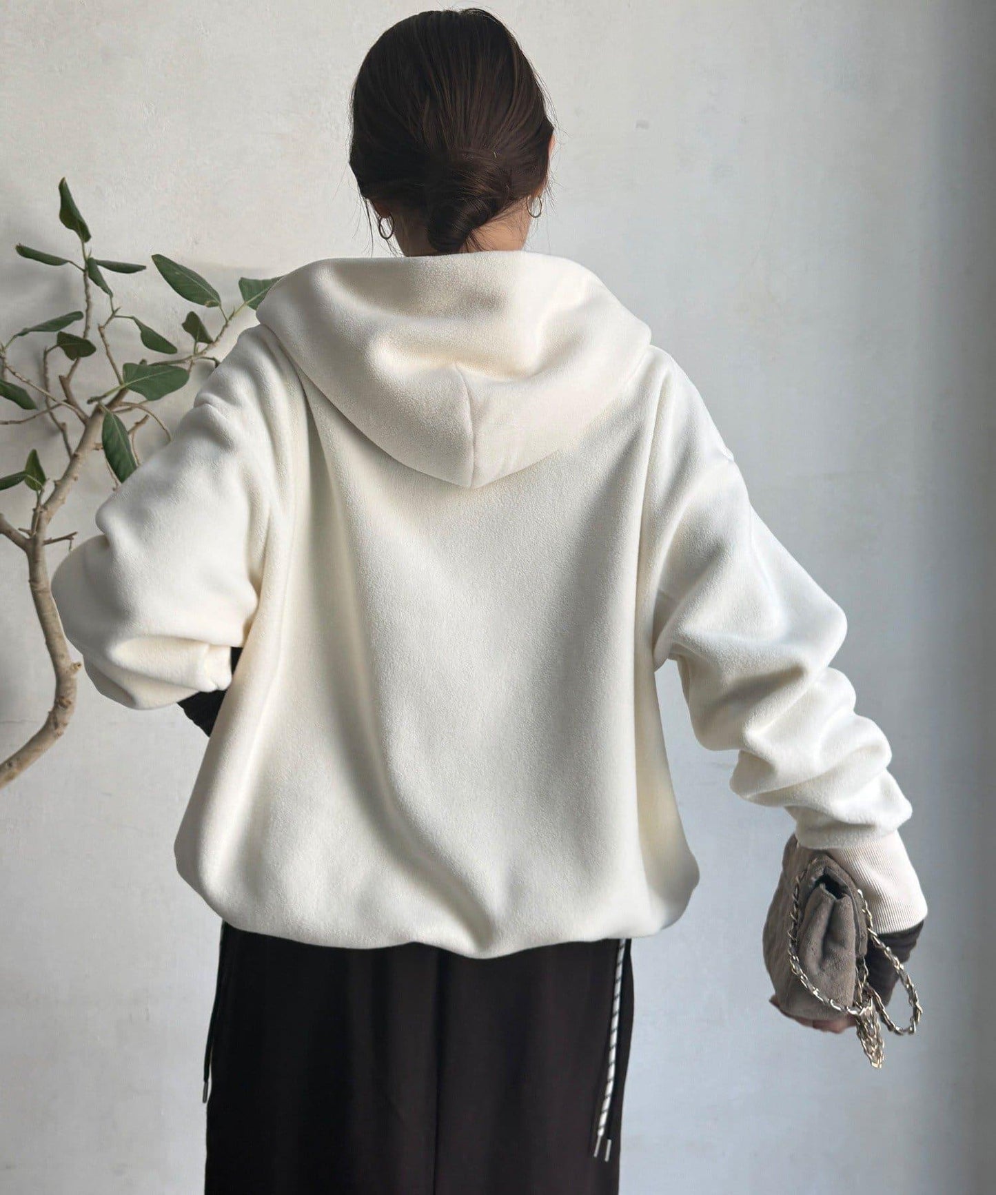 抓絨按扣套頭衫