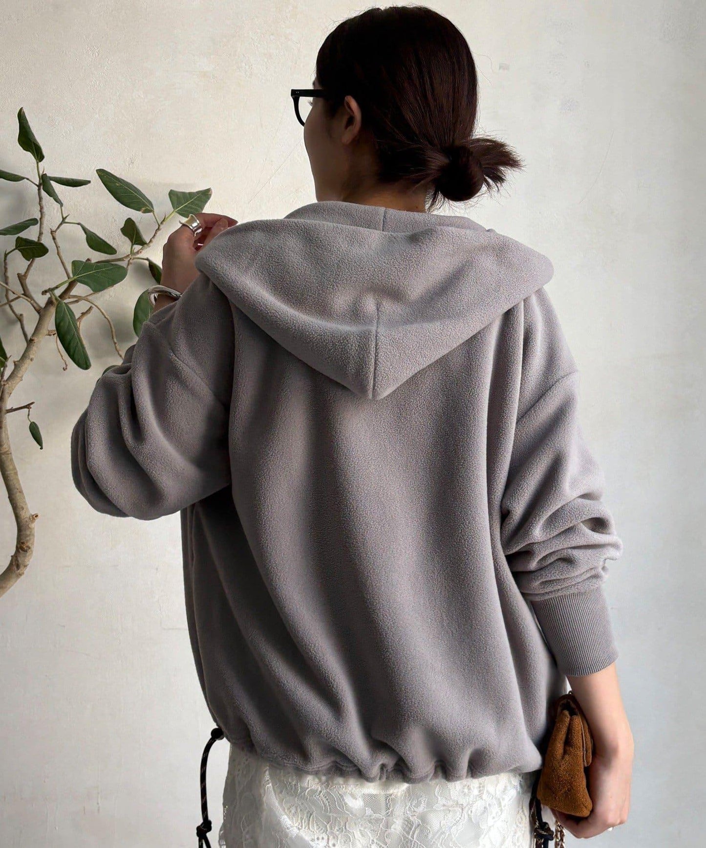 抓絨按扣套頭衫