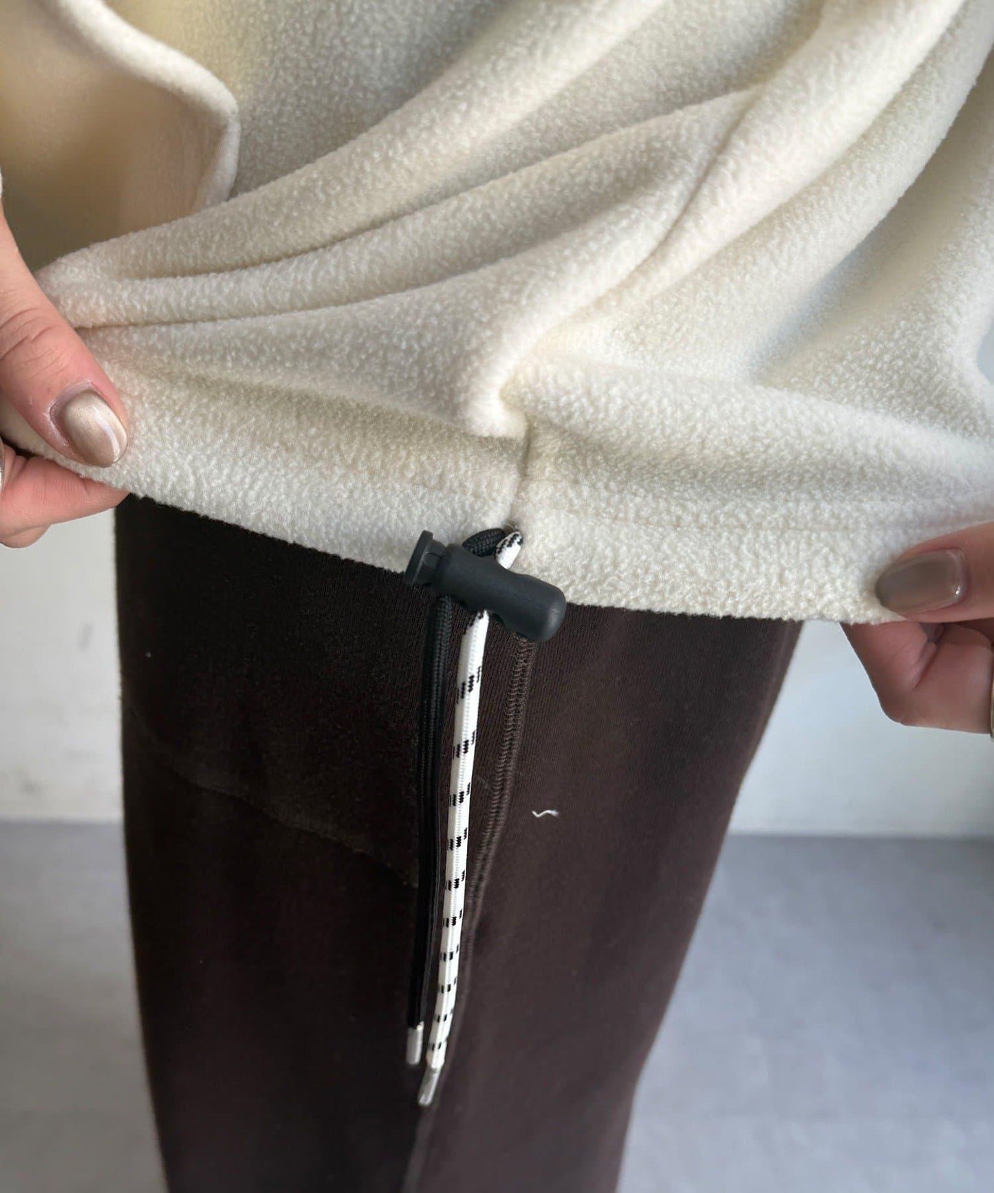 抓絨按扣套頭衫