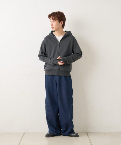 【WHIMSIC/2尺碼可選】水洗染色鉚釘衛衣拉鍊連帽衫