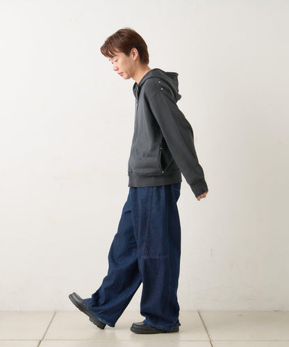 【WHIMSIC/2尺碼可選】水洗染色鉚釘衛衣拉鍊連帽衫