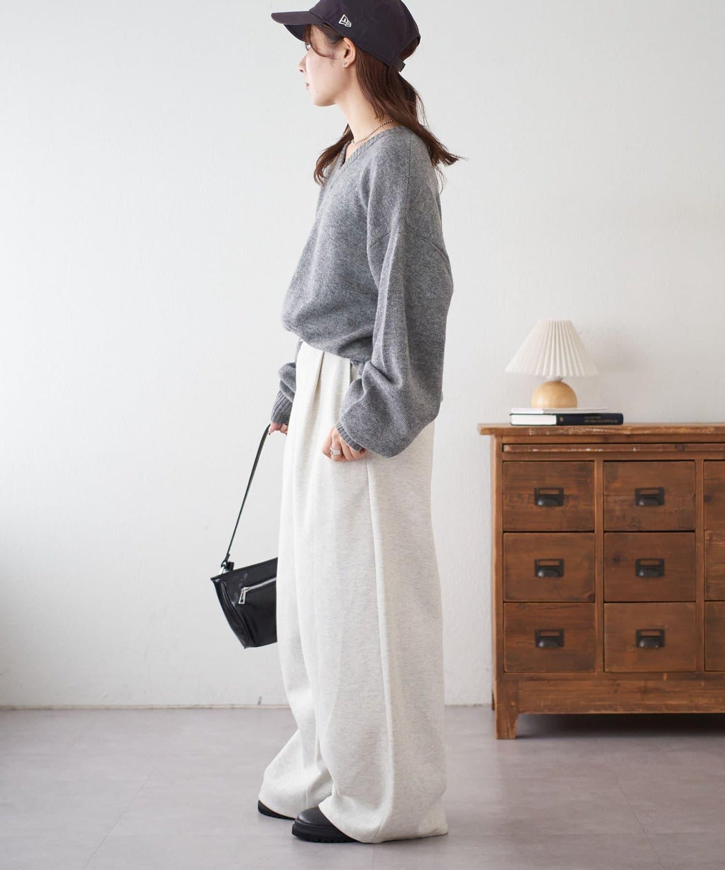 【Discoat】美利奴羊毛V領針織衫