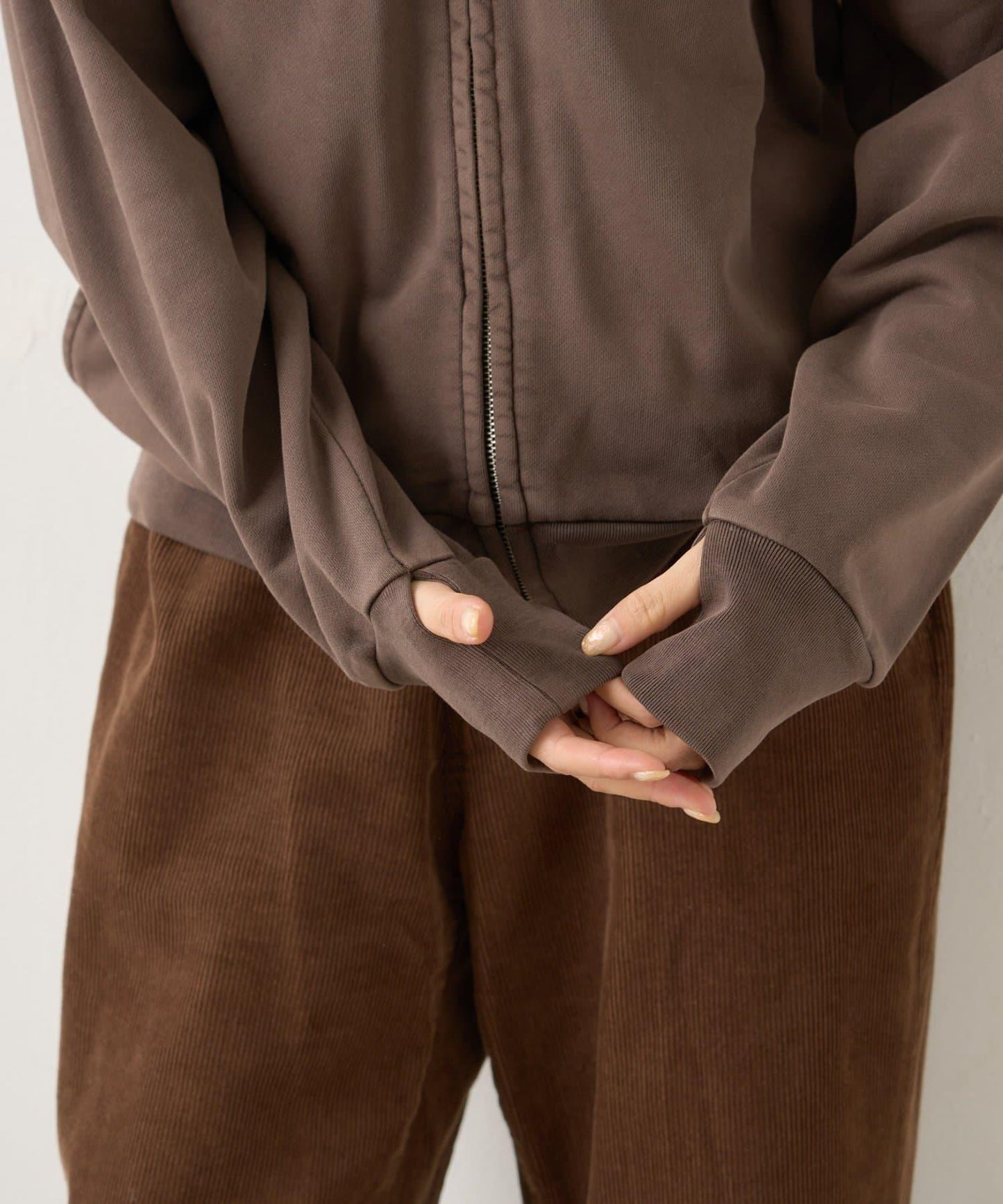 【WHIMSIC/2尺碼可選】水洗染色鉚釘衛衣拉鍊連帽衫