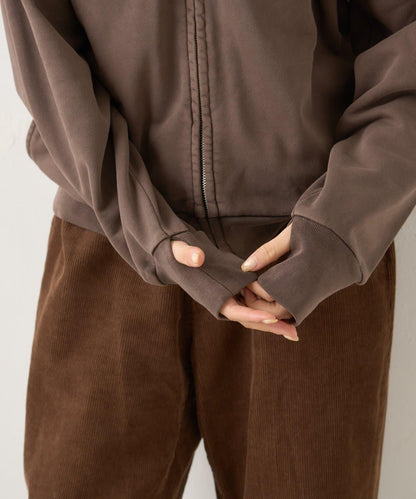 【WHIMSIC/2尺碼可選】水洗染色鉚釘衛衣拉鍊連帽衫