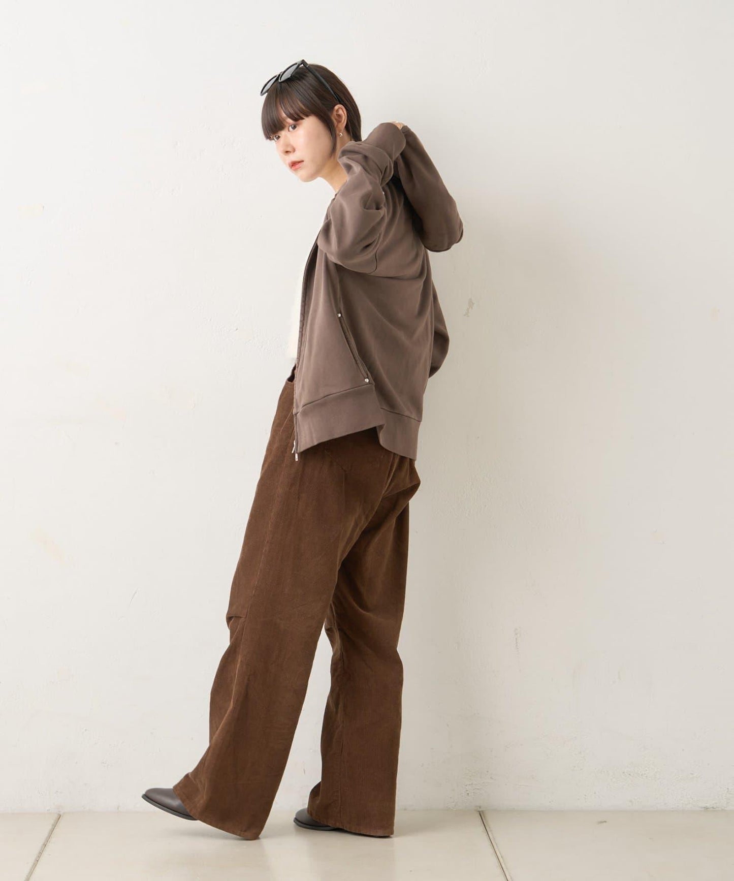 【WHIMSIC/2尺碼可選】水洗染色鉚釘衛衣拉鍊連帽衫