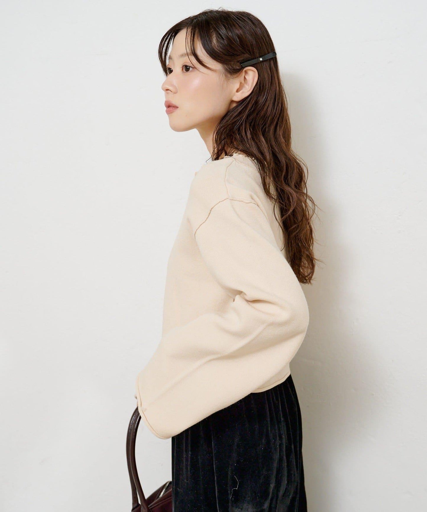 【4色可選】方領荷葉邊針織開衫