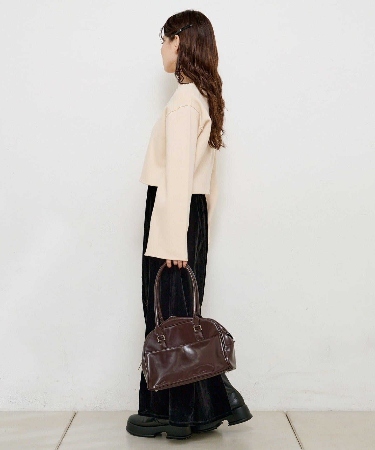 【4色可選】方領荷葉邊針織開衫