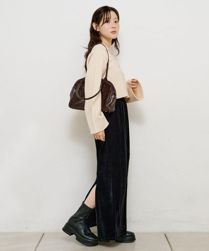 【4色可選】方領荷葉邊針織開衫