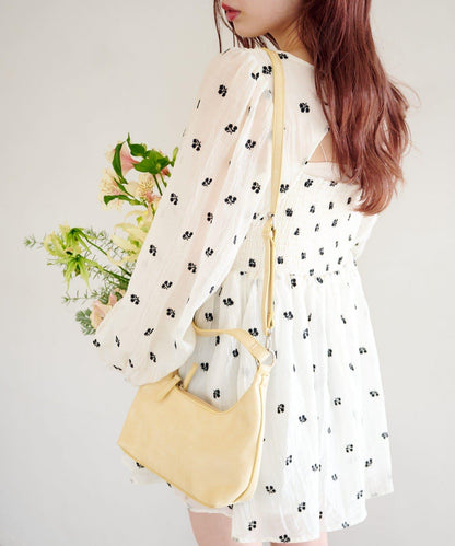 花卉刺繡迷你連衣裙