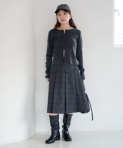 【Kastane】鉤扣羅紋長袖T恤