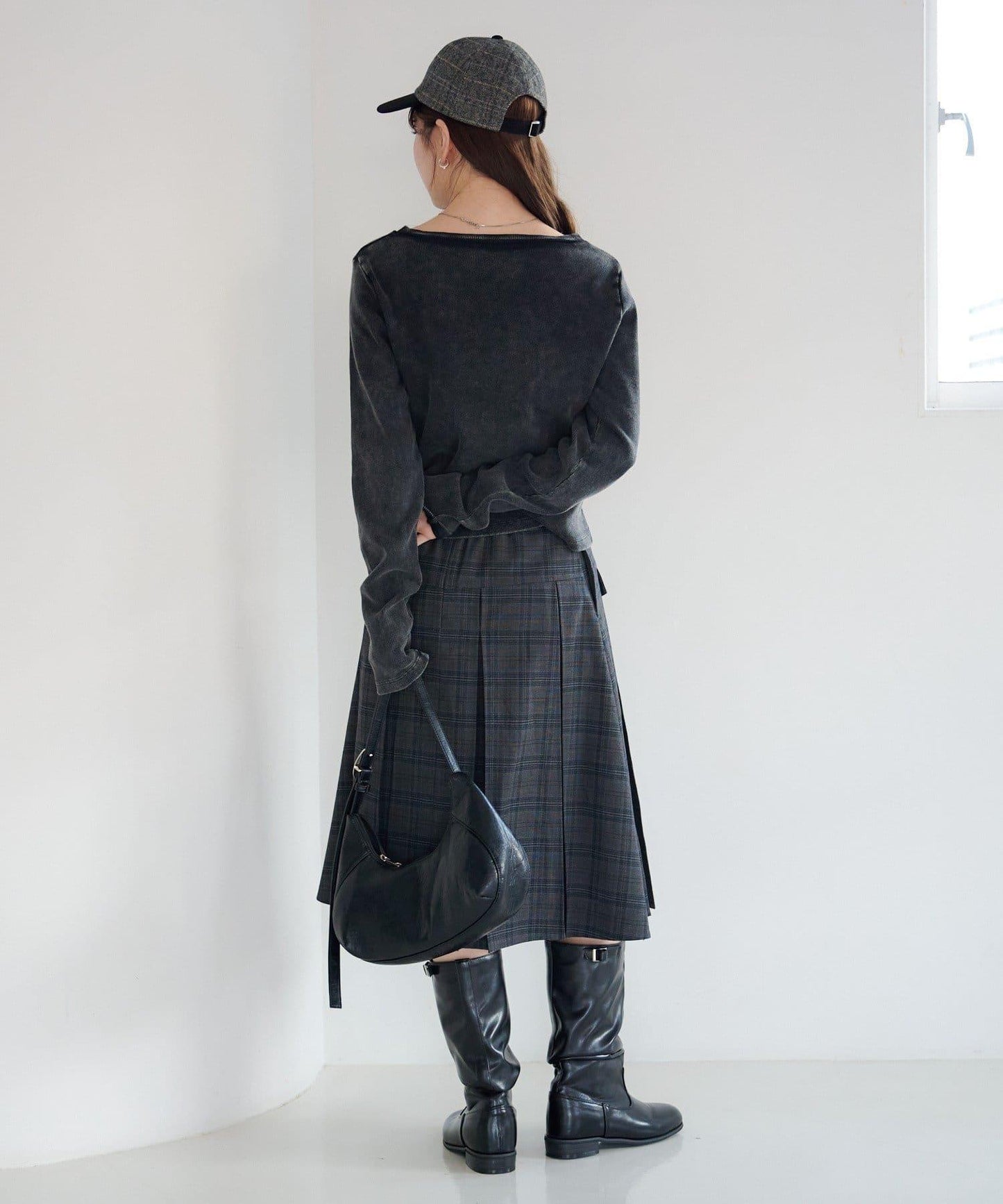 【Kastane】鉤扣羅紋長袖T恤