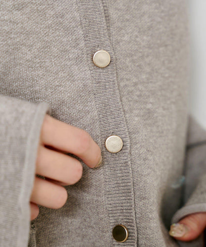 【4色可選】方領荷葉邊針織開衫