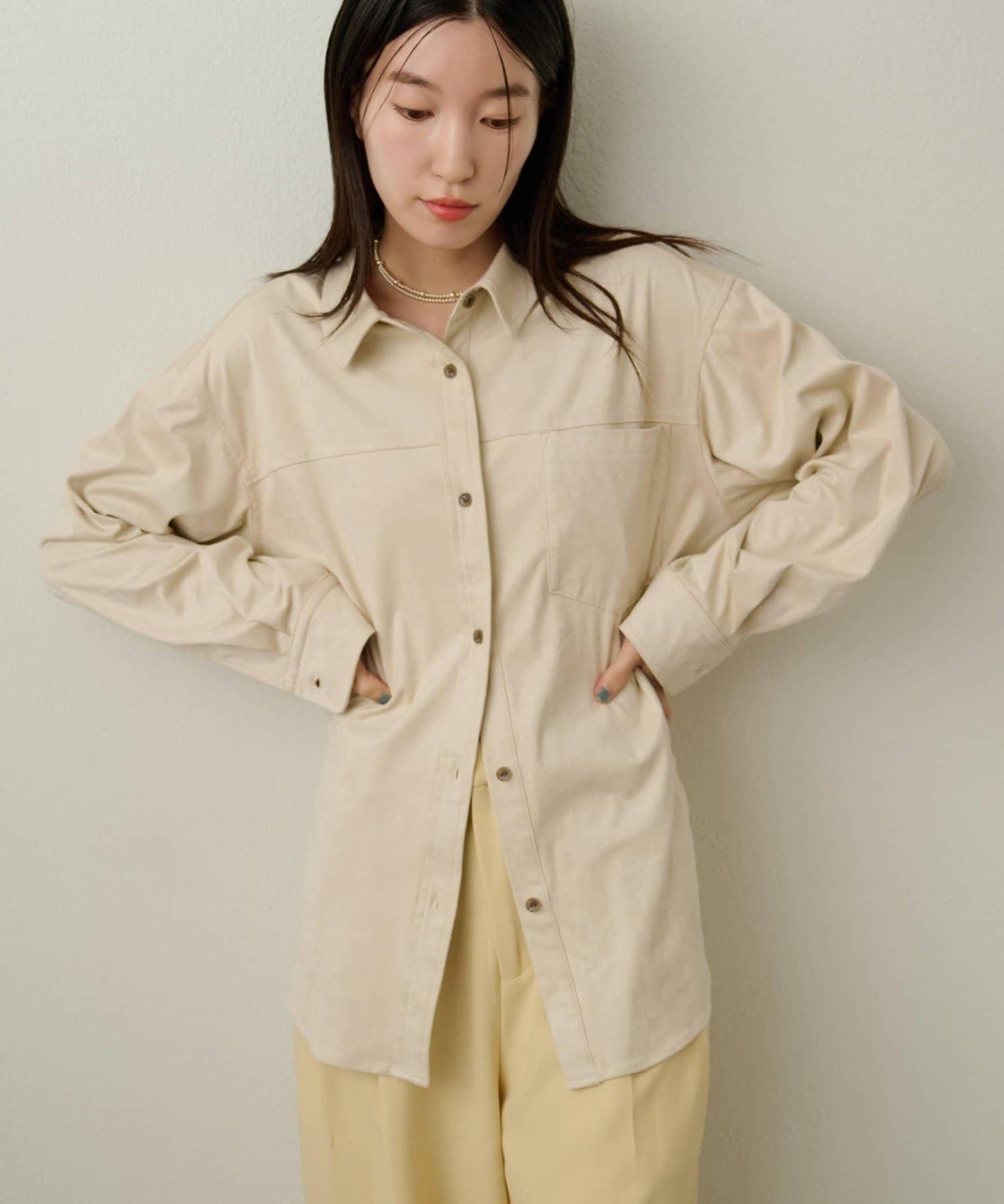 【Omekashi】雙面仿麂皮襯衫