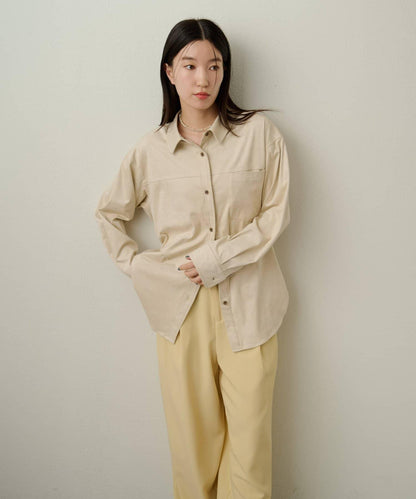 【Omekashi】雙面仿麂皮襯衫