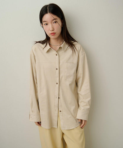 【Omekashi】雙面仿麂皮襯衫