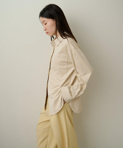 【Omekashi】雙面仿麂皮襯衫