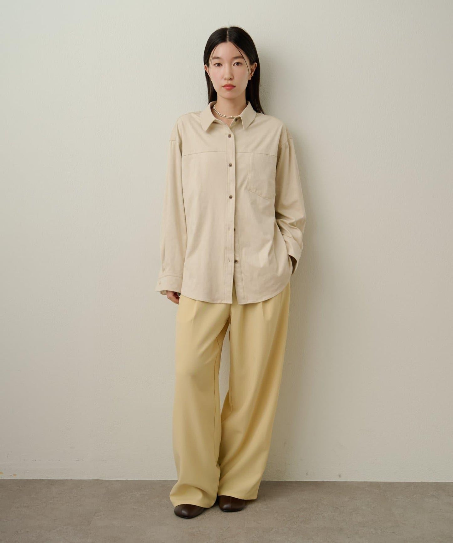 【Omekashi】雙面仿麂皮襯衫