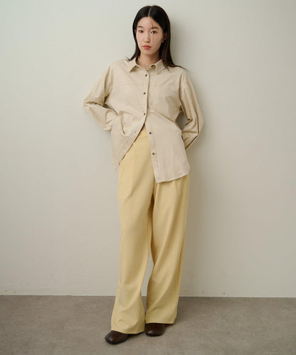 【Omekashi】雙面仿麂皮襯衫