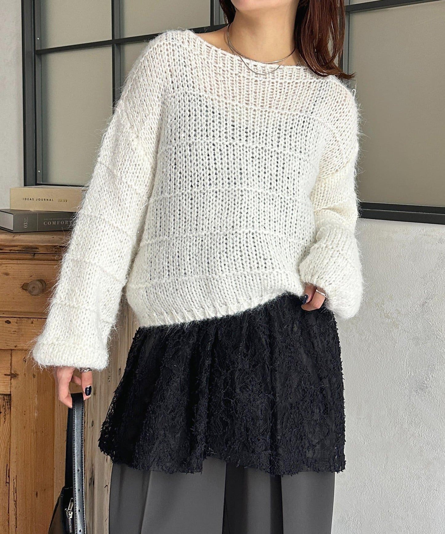 蕾絲吊帶長款上衣