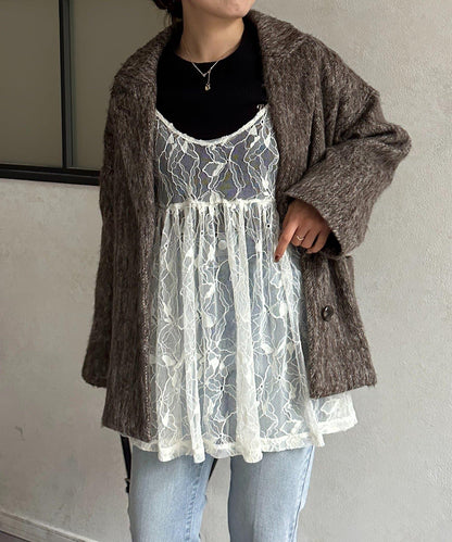 蕾絲吊帶長款上衣