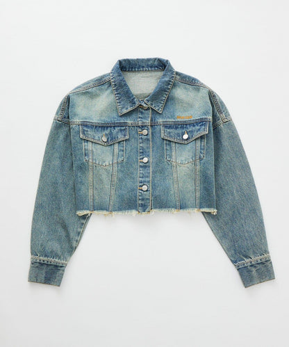 【mystic】[mline]標誌短款牛仔夾克