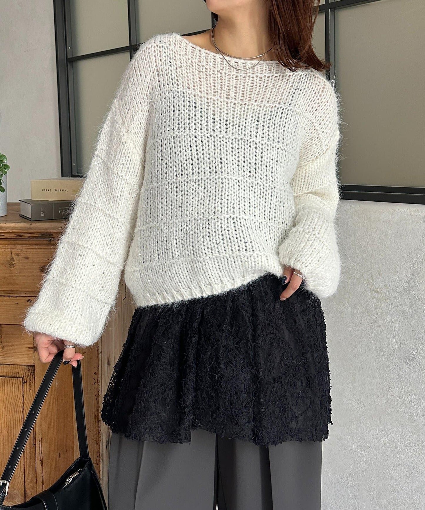 蕾絲吊帶長款上衣