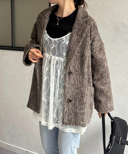 蕾絲吊帶長款上衣