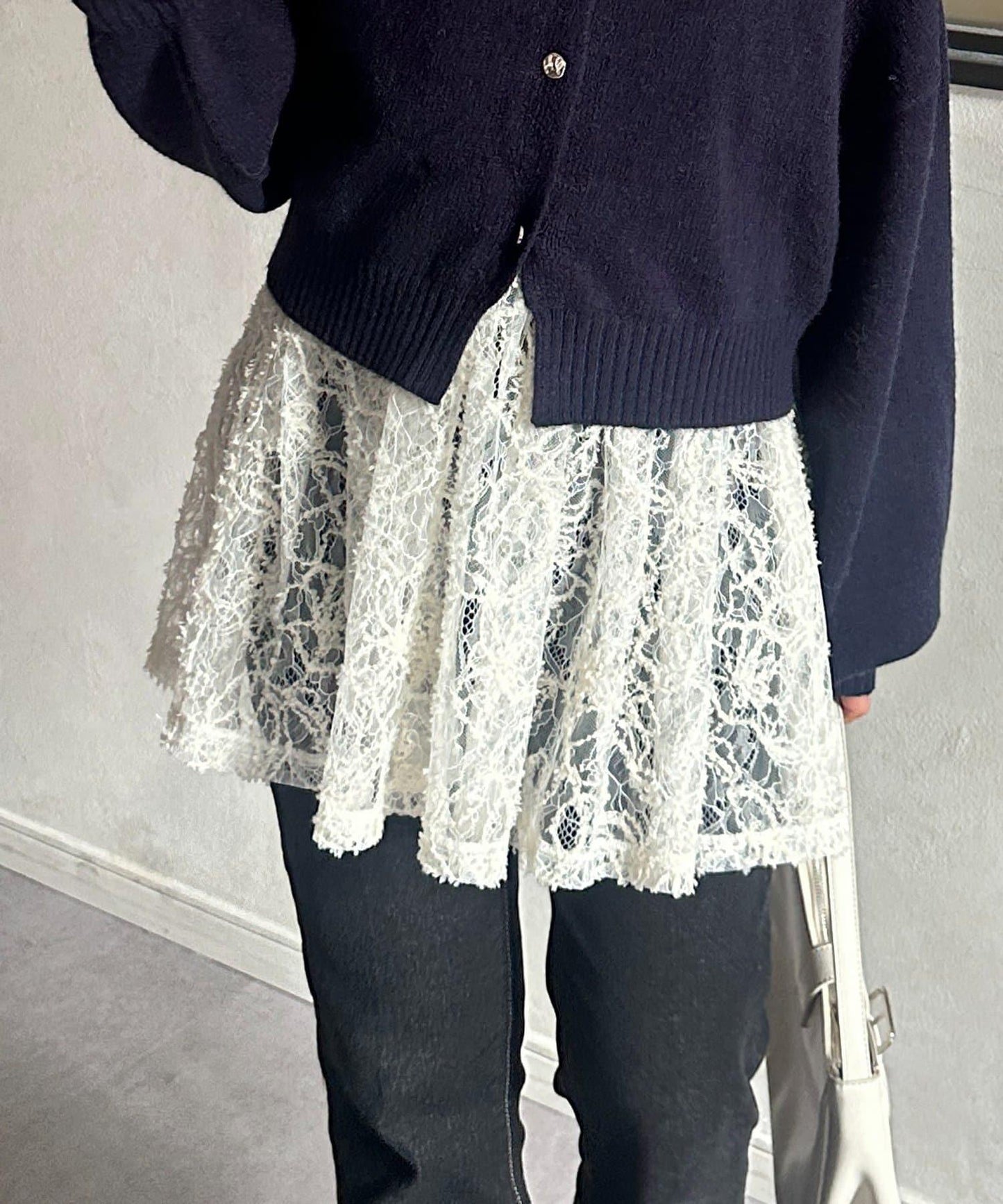 蕾絲吊帶長款上衣