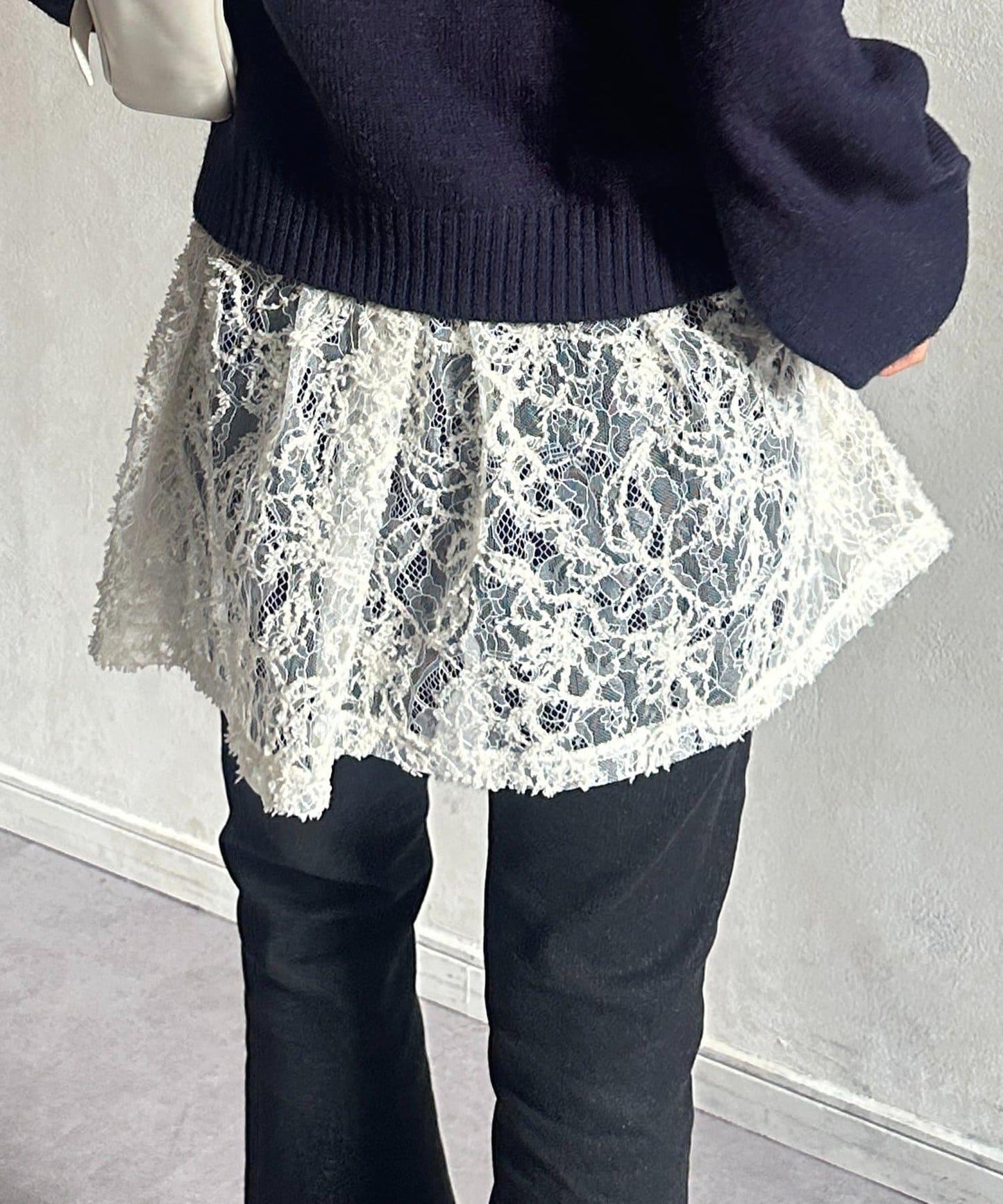 蕾絲吊帶長款上衣