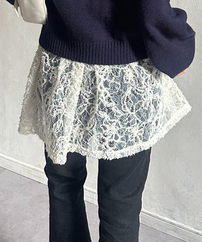 蕾絲吊帶長款上衣