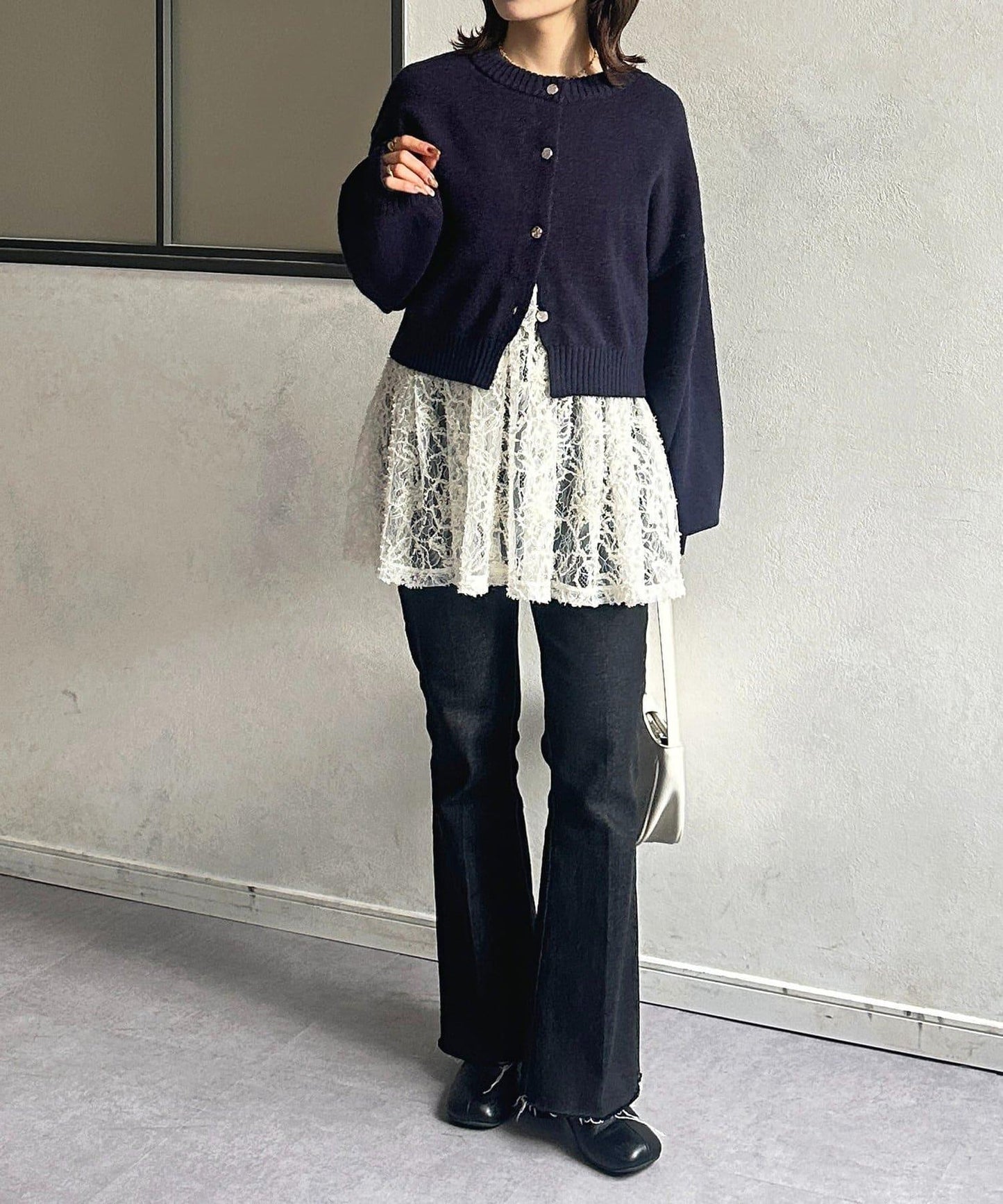 蕾絲吊帶長款上衣