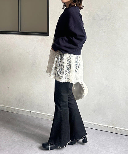 蕾絲吊帶長款上衣