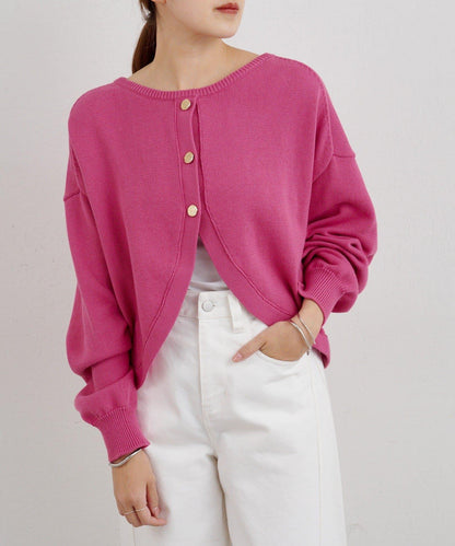 【26SS】2WAY圓領短款針織衫