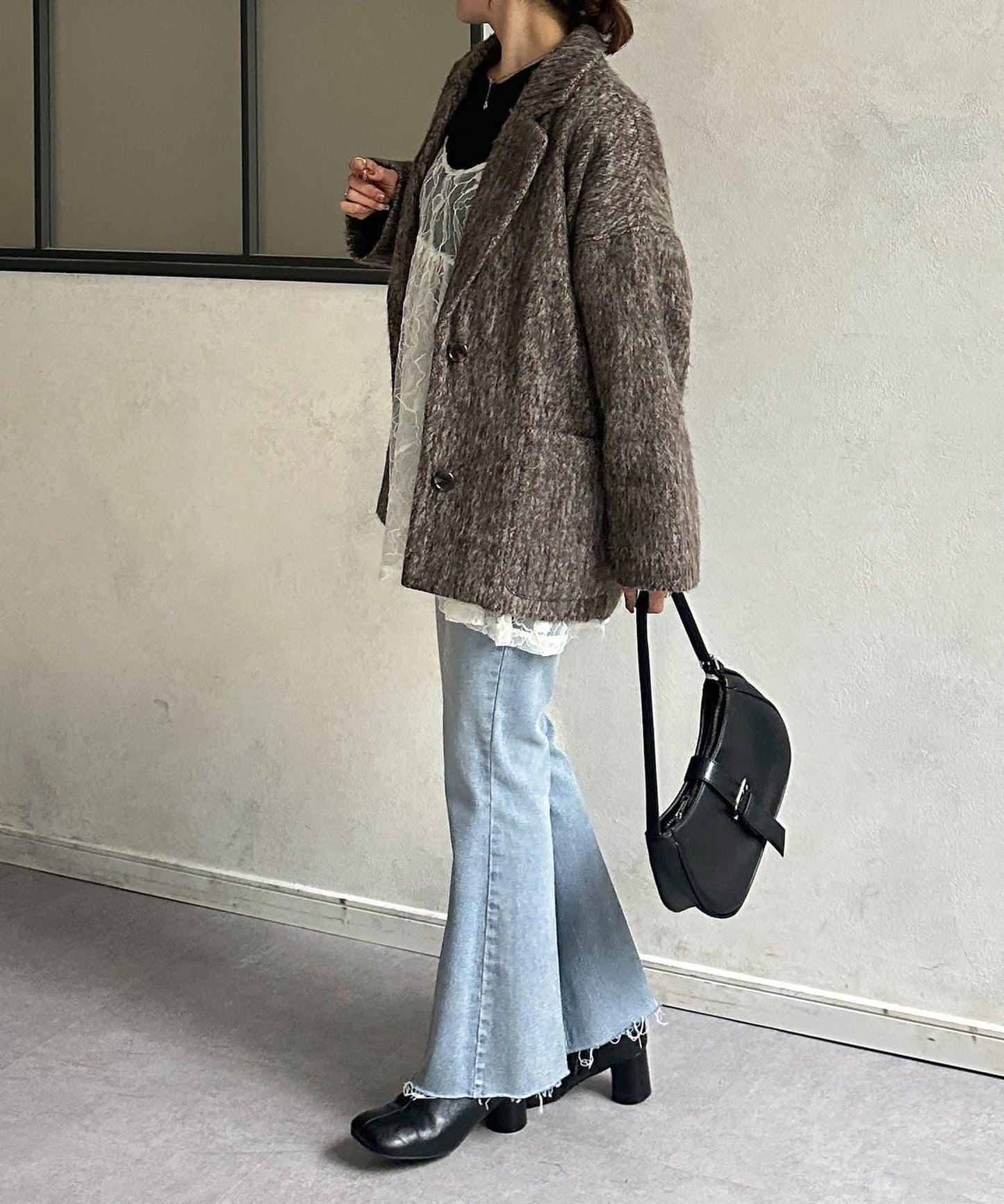 蕾絲吊帶長款上衣