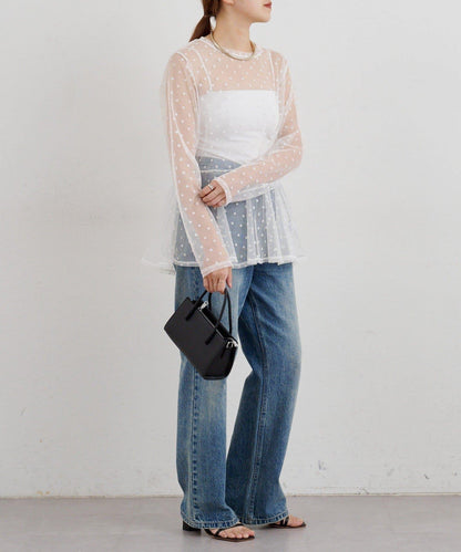 【26SS】波點網紗襯衫