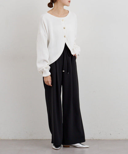 【26SS】2WAY圓領短款針織衫