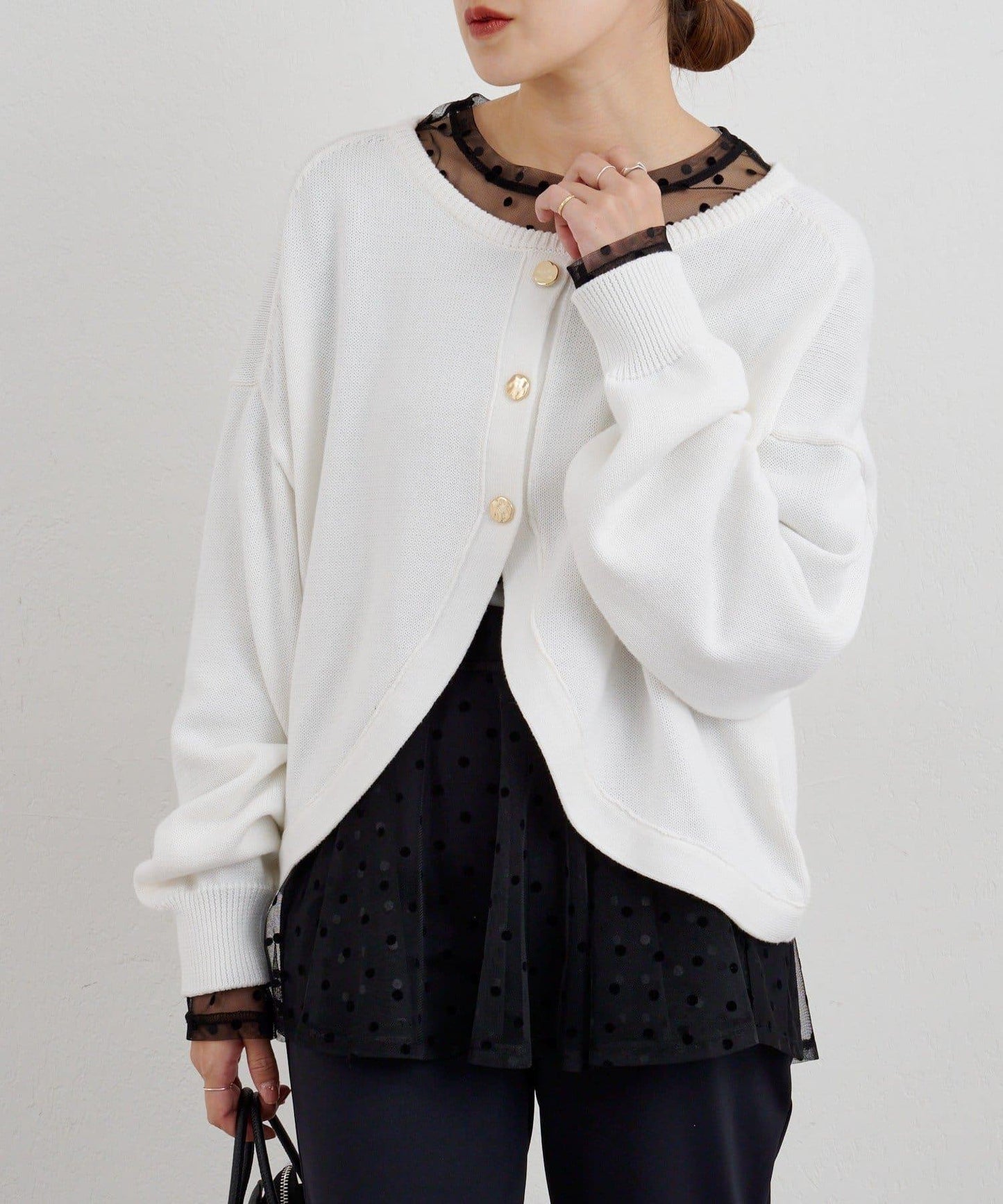 【26SS】2WAY圓領短款針織衫