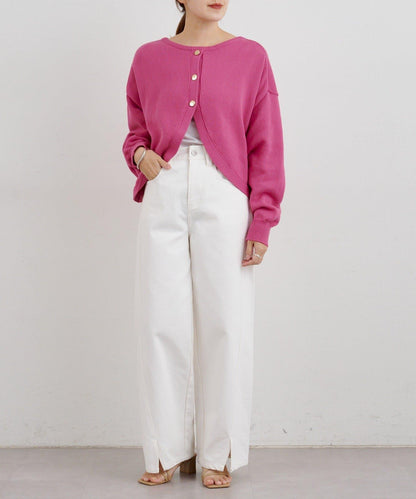 【26SS】2WAY圓領短款針織衫