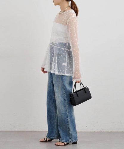 【26SS】波點網紗襯衫