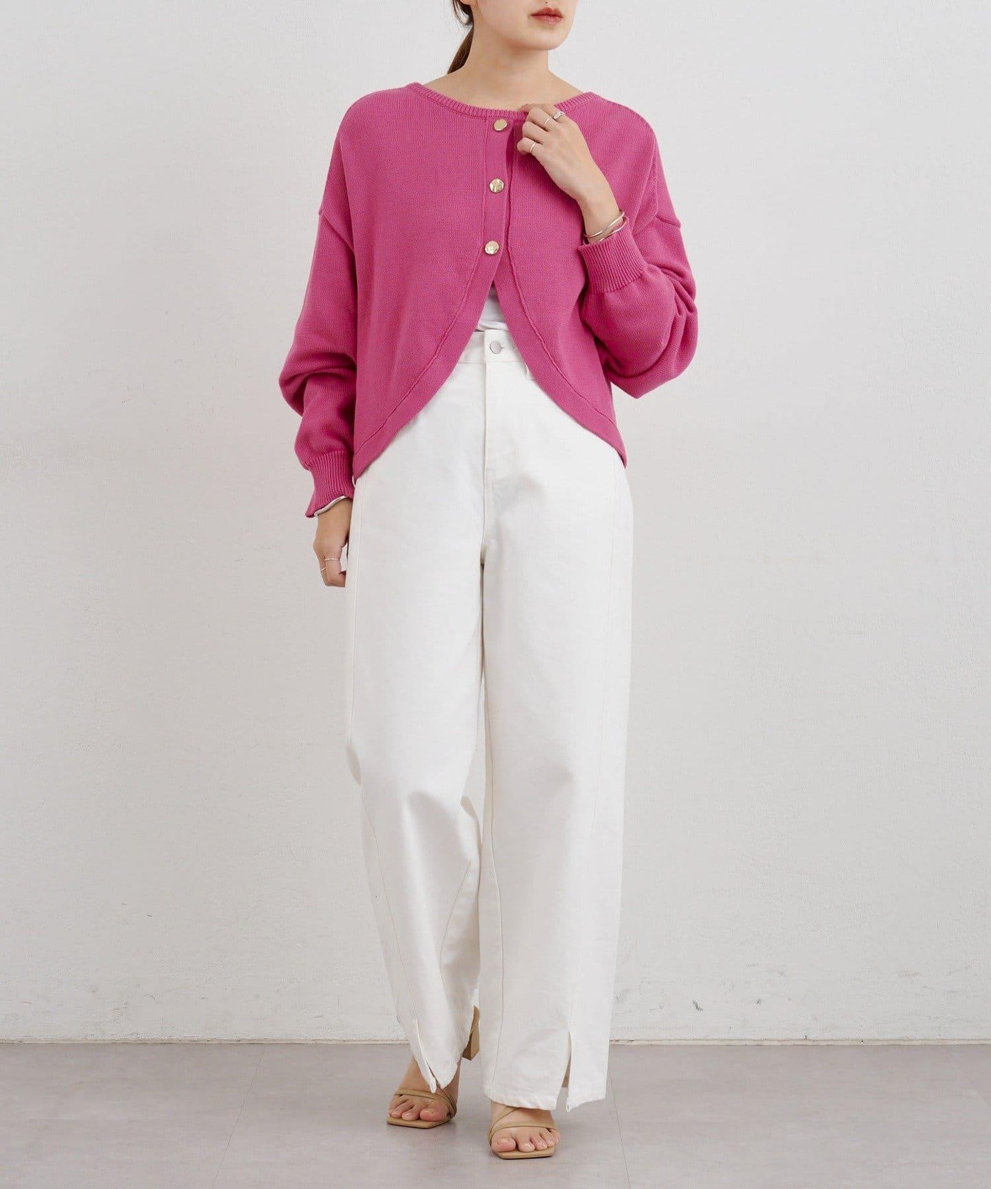 【26SS】2WAY圓領短款針織衫