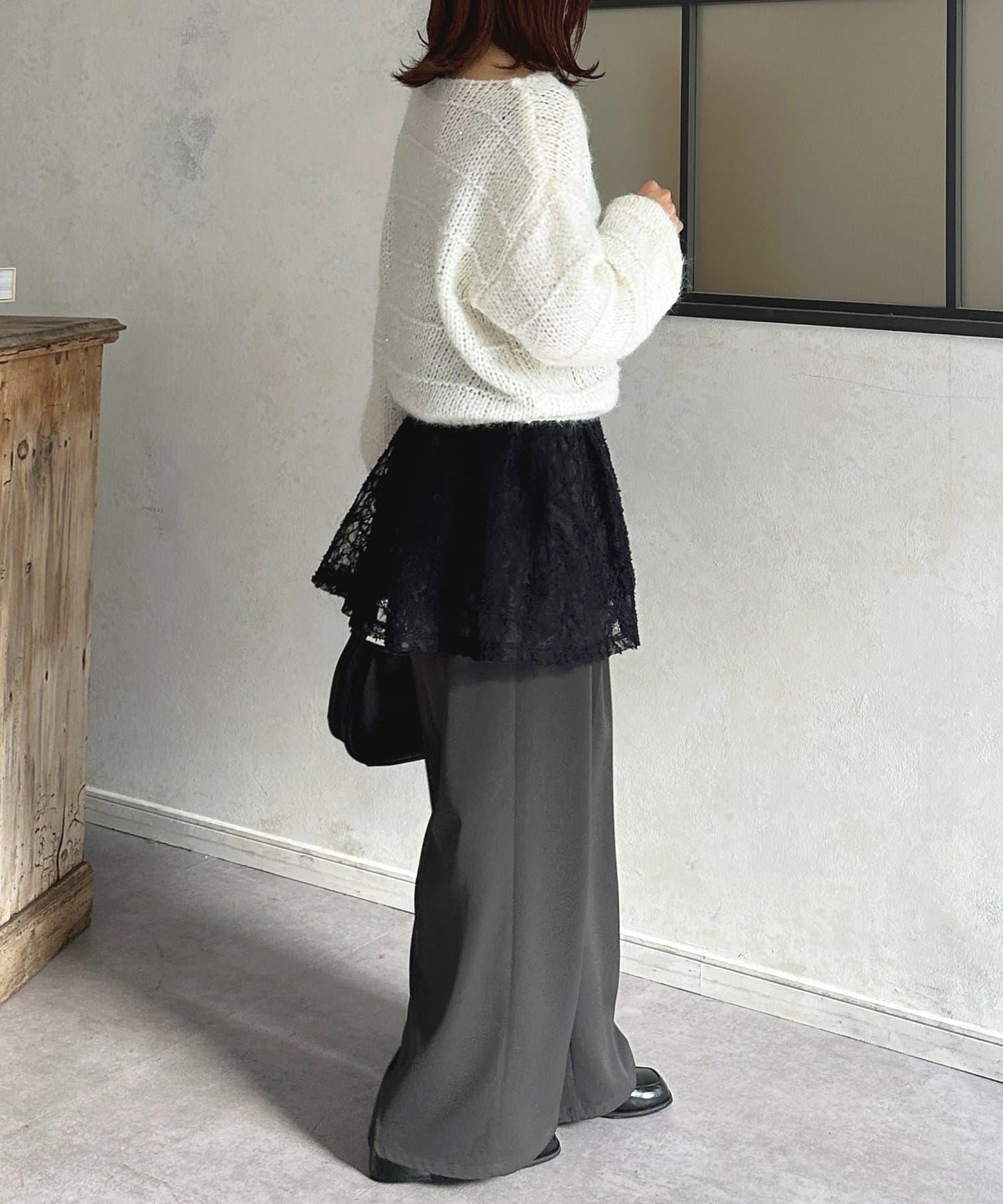 蕾絲吊帶長款上衣