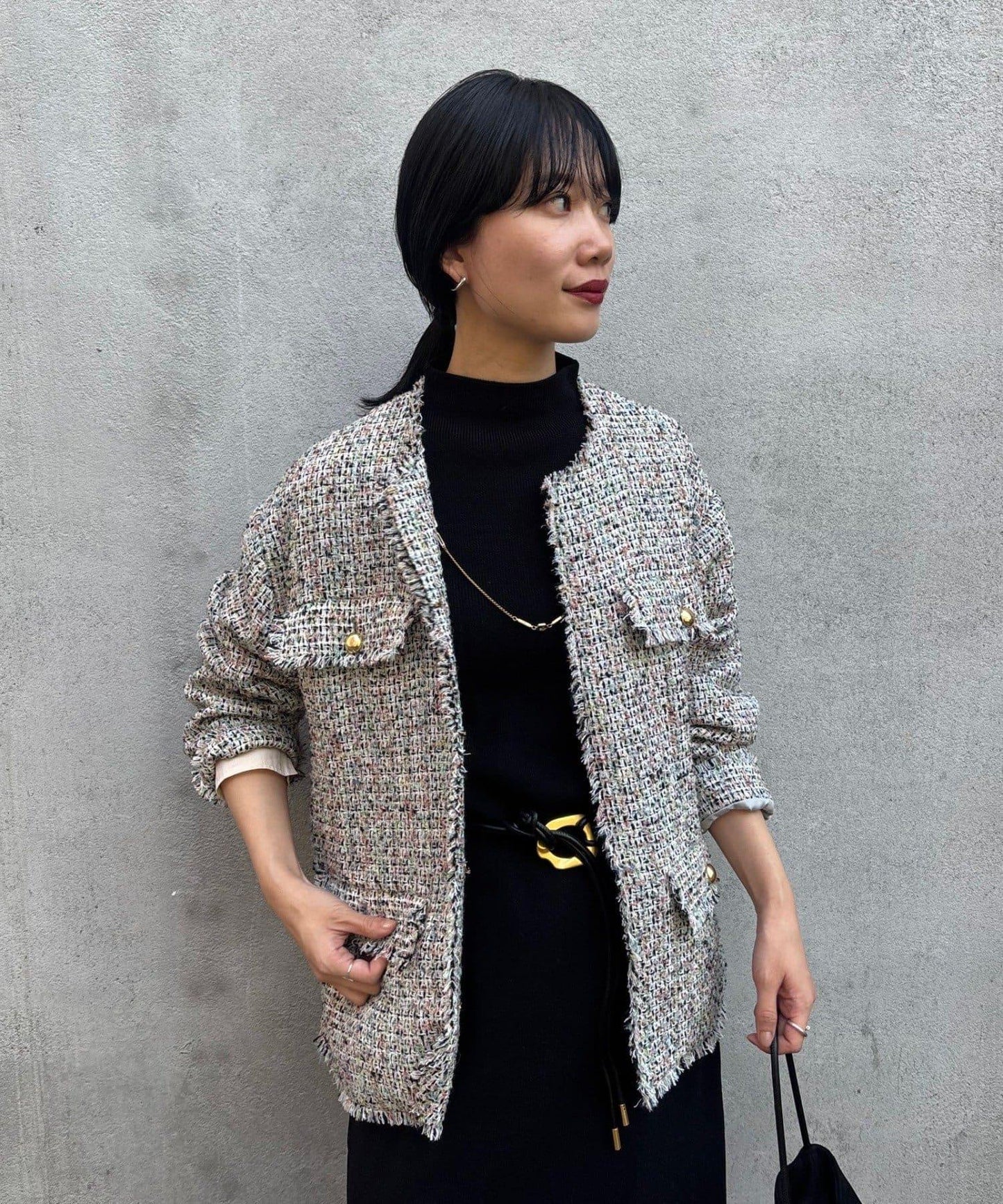 【インフルエンサー@akane_nagata聯名】粗花呢夾克