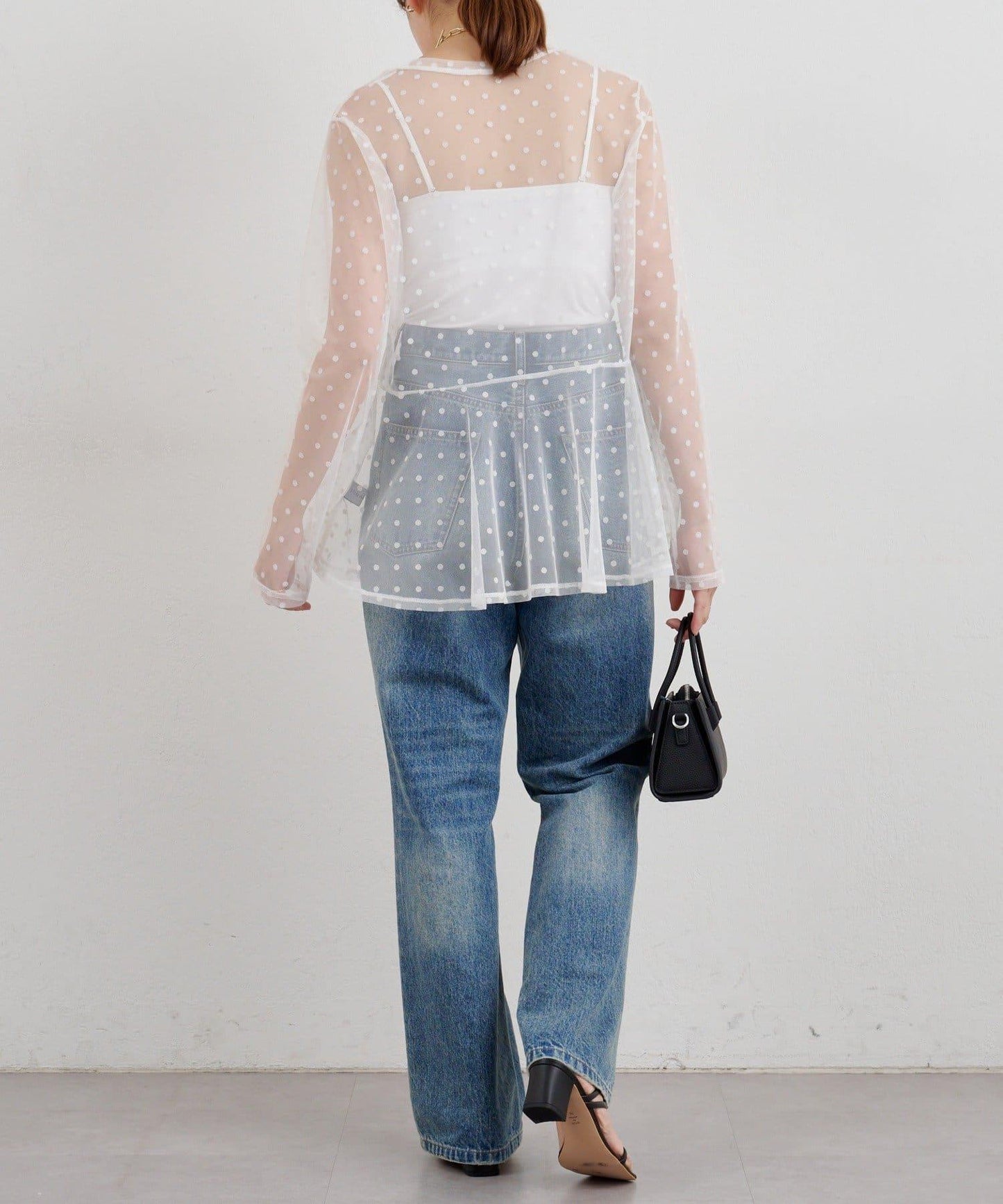 【26SS】波點網紗襯衫