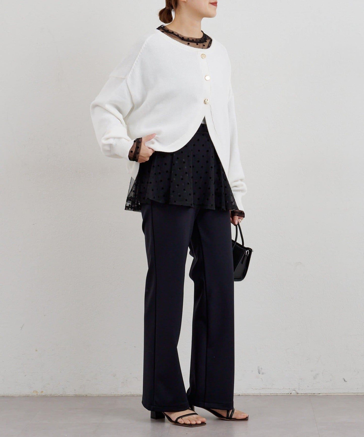 【26SS】波點網紗襯衫