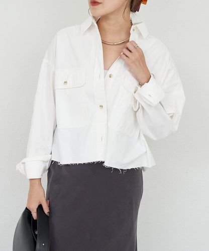 【26SS】牛仔超短款襯衫