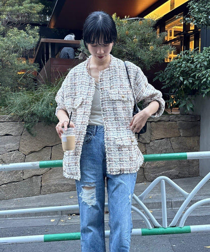 【インフルエンサー@akane_nagata聯名】粗花呢夾克