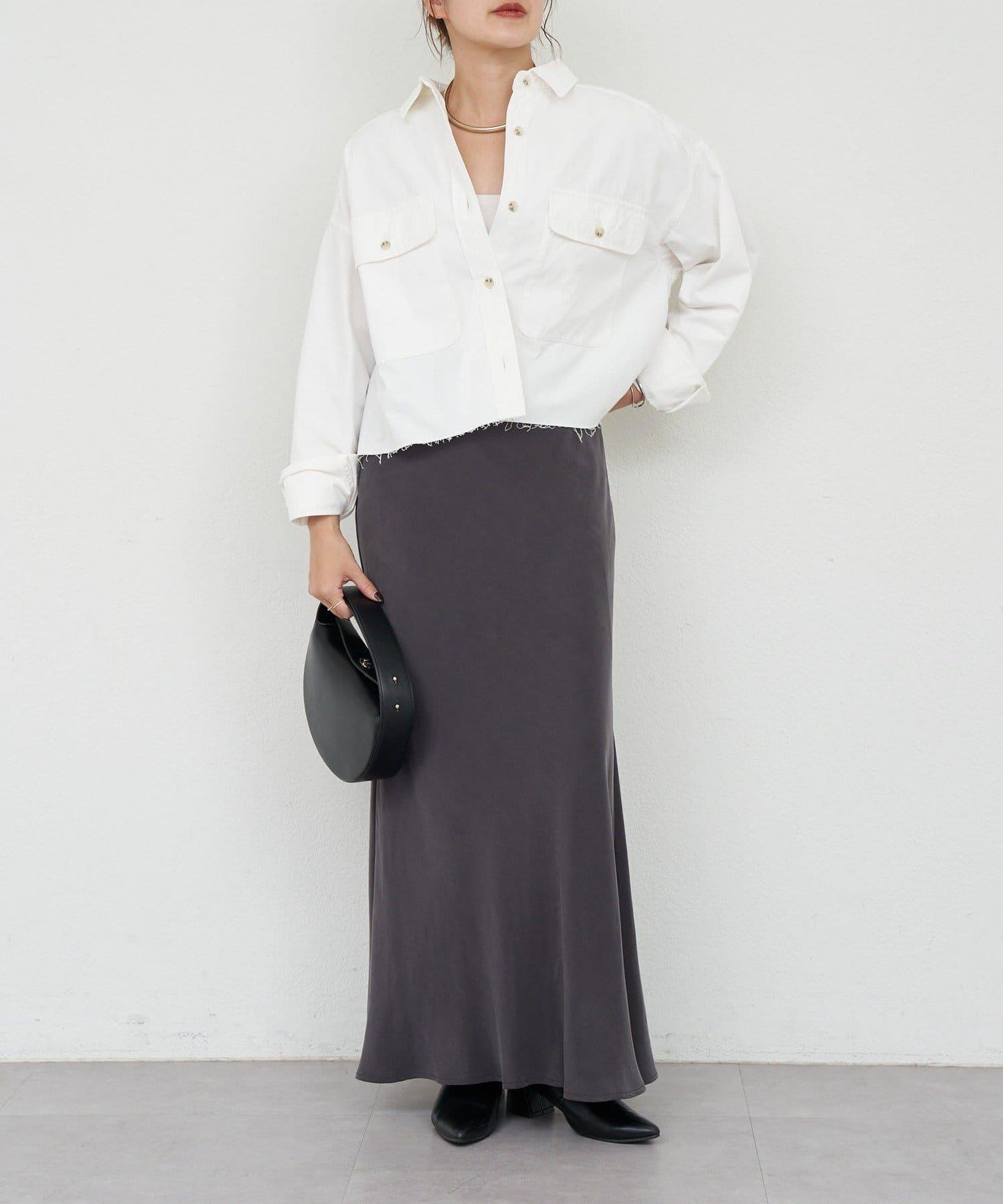 【26SS】牛仔超短款襯衫