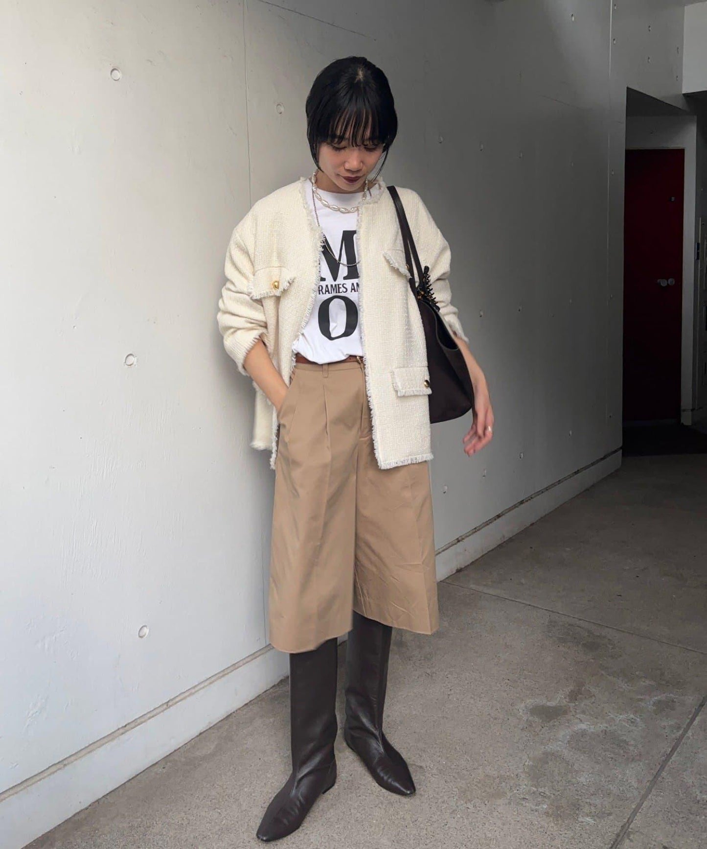 【インフルエンサー@akane_nagata聯名】粗花呢夾克