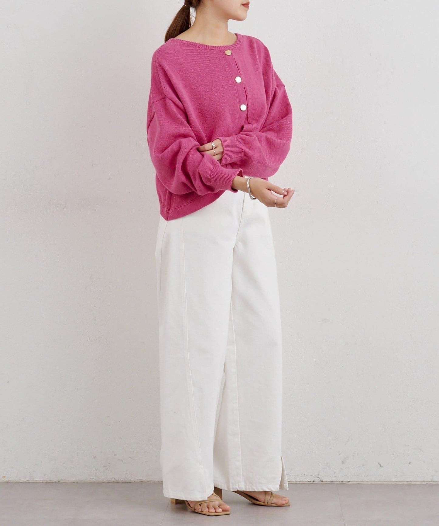 【26SS】2WAY圓領短款針織衫